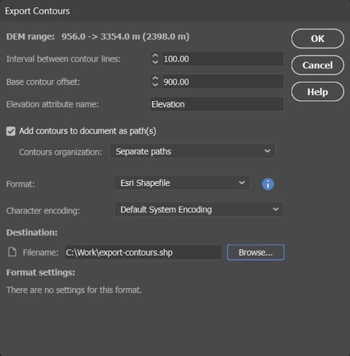 2-ExportCountours_Reglages