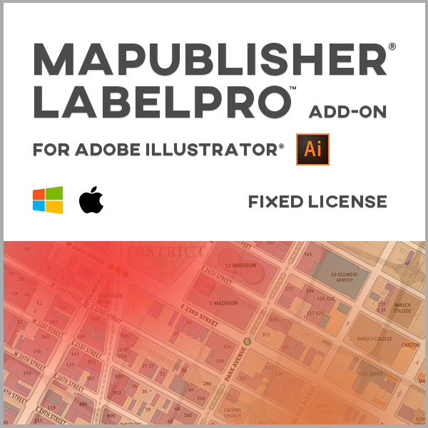 MAPublisher LabelPro pour Adobe Illustrator Mac ou Windows - licence monoposte