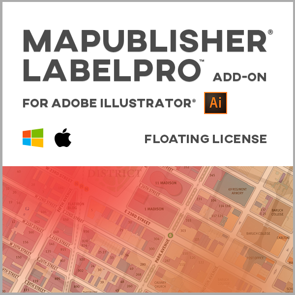 MAPublisher et MAPublisher LabelPro en bundle pour Adobe Illustrator - Mac ou Windows - licences flottantes