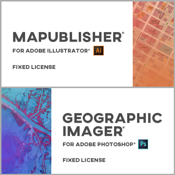 MAPublisher et Geographic Imager en bundle pour Adobe Illustrator et Photoshop - Mac ou Windows - licences flottantes